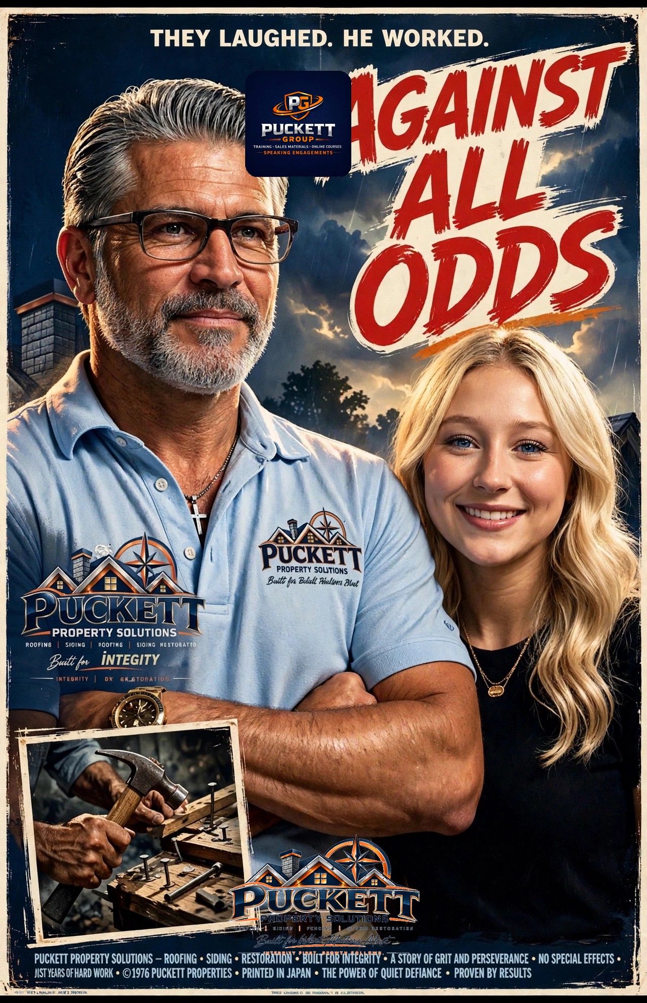 Against All Odds poster: Steve Puckett with his daughter Jersie